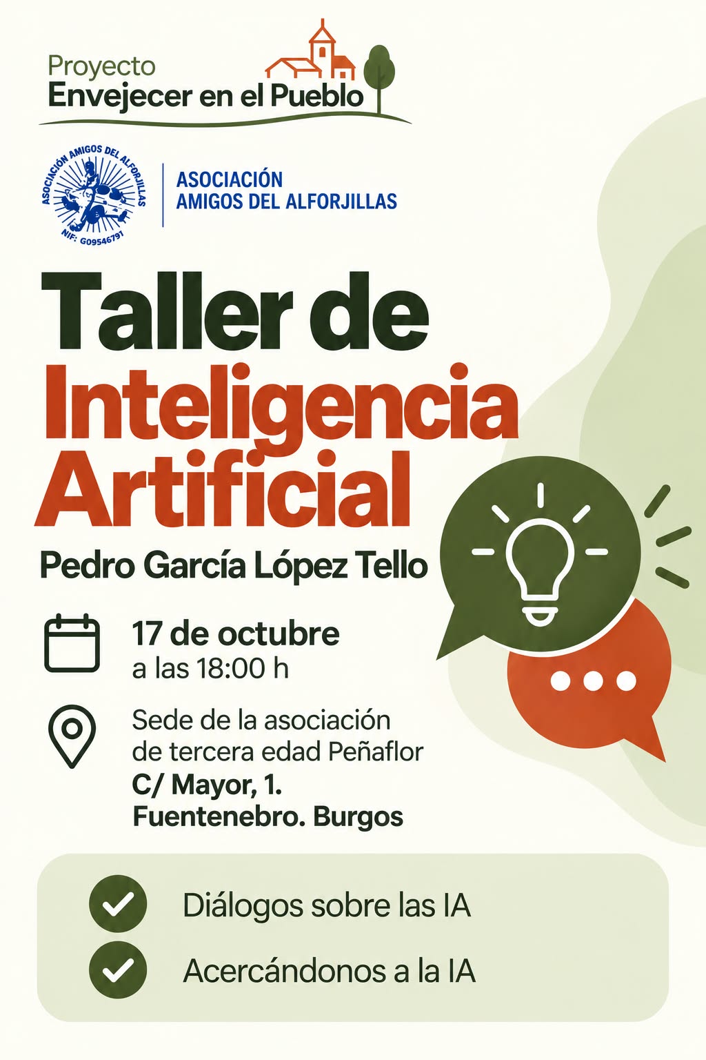 Fuentenebro organiza un taller de Inteligencia Artificial para descubrir sus posibilidades en la vida cotidiana
